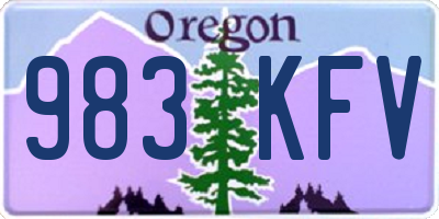 OR license plate 983KFV
