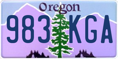 OR license plate 983KGA