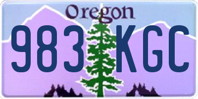 OR license plate 983KGC