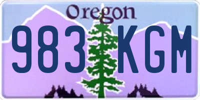 OR license plate 983KGM