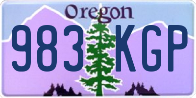 OR license plate 983KGP
