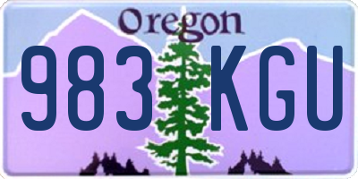OR license plate 983KGU