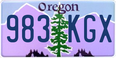 OR license plate 983KGX