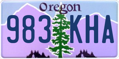 OR license plate 983KHA