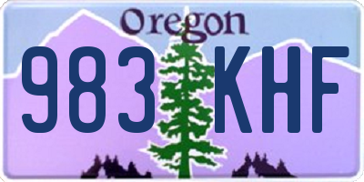OR license plate 983KHF