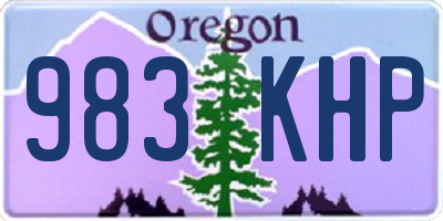 OR license plate 983KHP