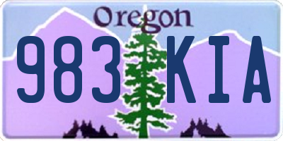 OR license plate 983KIA