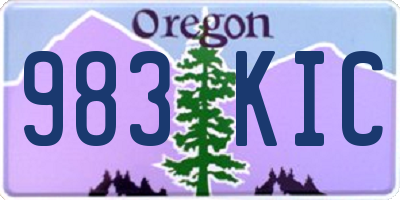 OR license plate 983KIC