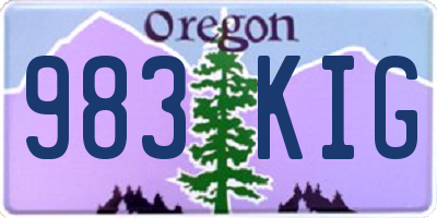 OR license plate 983KIG