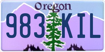OR license plate 983KIL