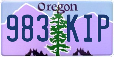 OR license plate 983KIP