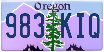 OR license plate 983KIQ
