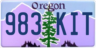 OR license plate 983KIT