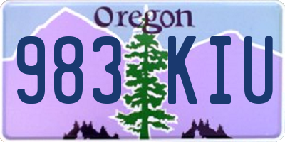 OR license plate 983KIU