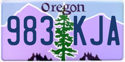 OR license plate 983KJA