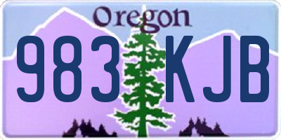 OR license plate 983KJB