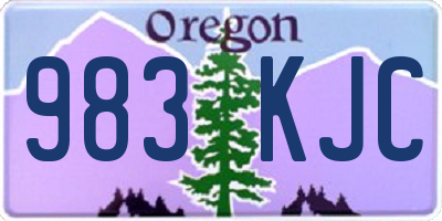 OR license plate 983KJC