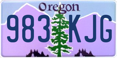 OR license plate 983KJG