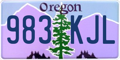 OR license plate 983KJL