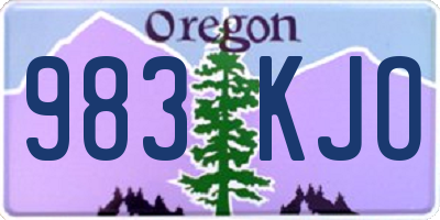 OR license plate 983KJO