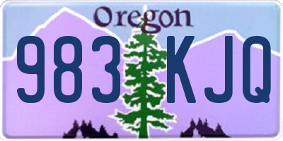 OR license plate 983KJQ