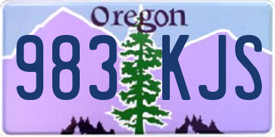 OR license plate 983KJS