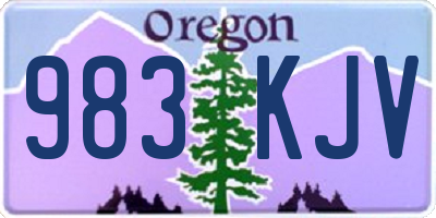 OR license plate 983KJV