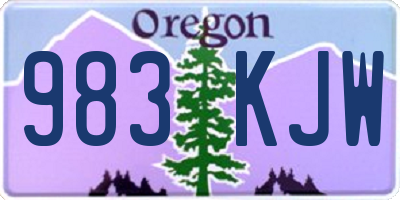 OR license plate 983KJW