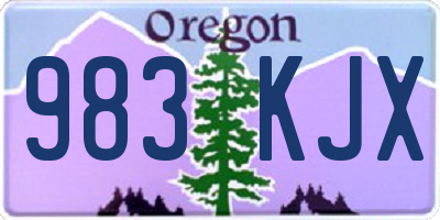 OR license plate 983KJX