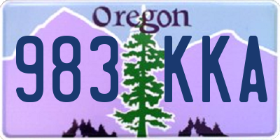 OR license plate 983KKA