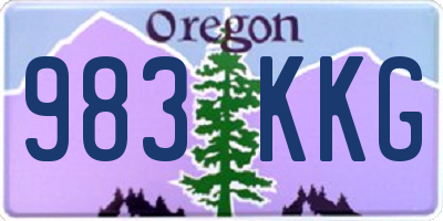 OR license plate 983KKG