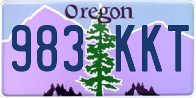 OR license plate 983KKT