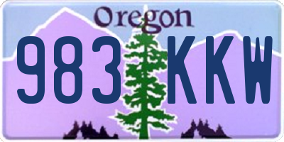 OR license plate 983KKW