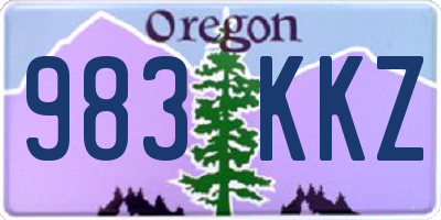 OR license plate 983KKZ