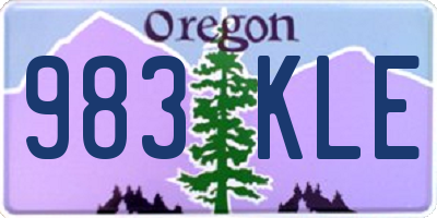 OR license plate 983KLE