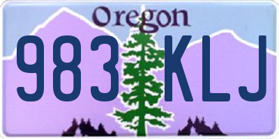 OR license plate 983KLJ