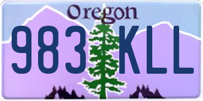 OR license plate 983KLL