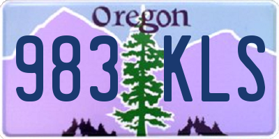 OR license plate 983KLS