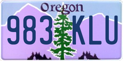 OR license plate 983KLU