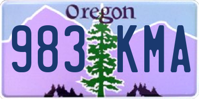 OR license plate 983KMA