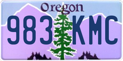 OR license plate 983KMC