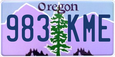 OR license plate 983KME