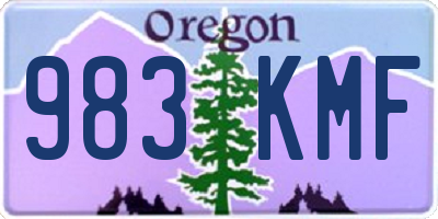 OR license plate 983KMF