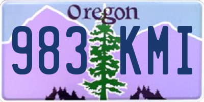 OR license plate 983KMI