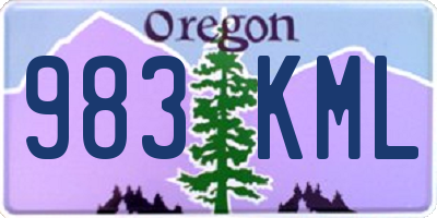 OR license plate 983KML