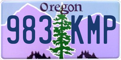 OR license plate 983KMP