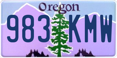 OR license plate 983KMW