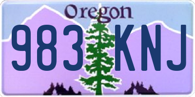OR license plate 983KNJ