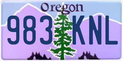 OR license plate 983KNL