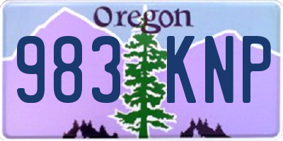 OR license plate 983KNP
